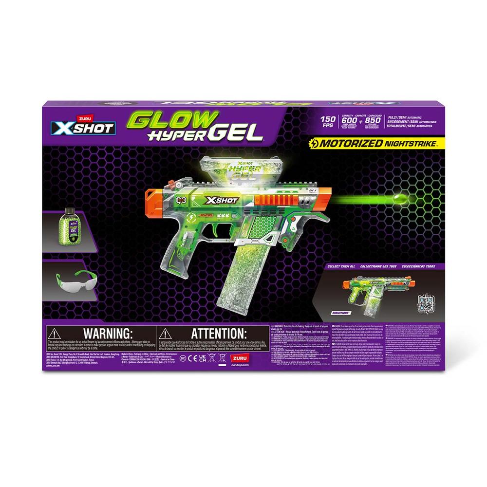Foto 4 pulgar | Xshot Pistola De Juguete Hyper Gel Glow In The Dark Nightmare 5000 Municiones De Gel