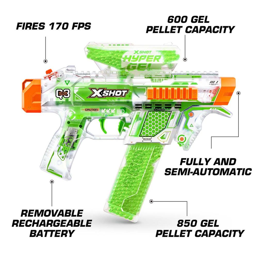 Foto 5 pulgar | Xshot Pistola De Juguete Hyper Gel Glow In The Dark Nightmare 5000 Municiones De Gel