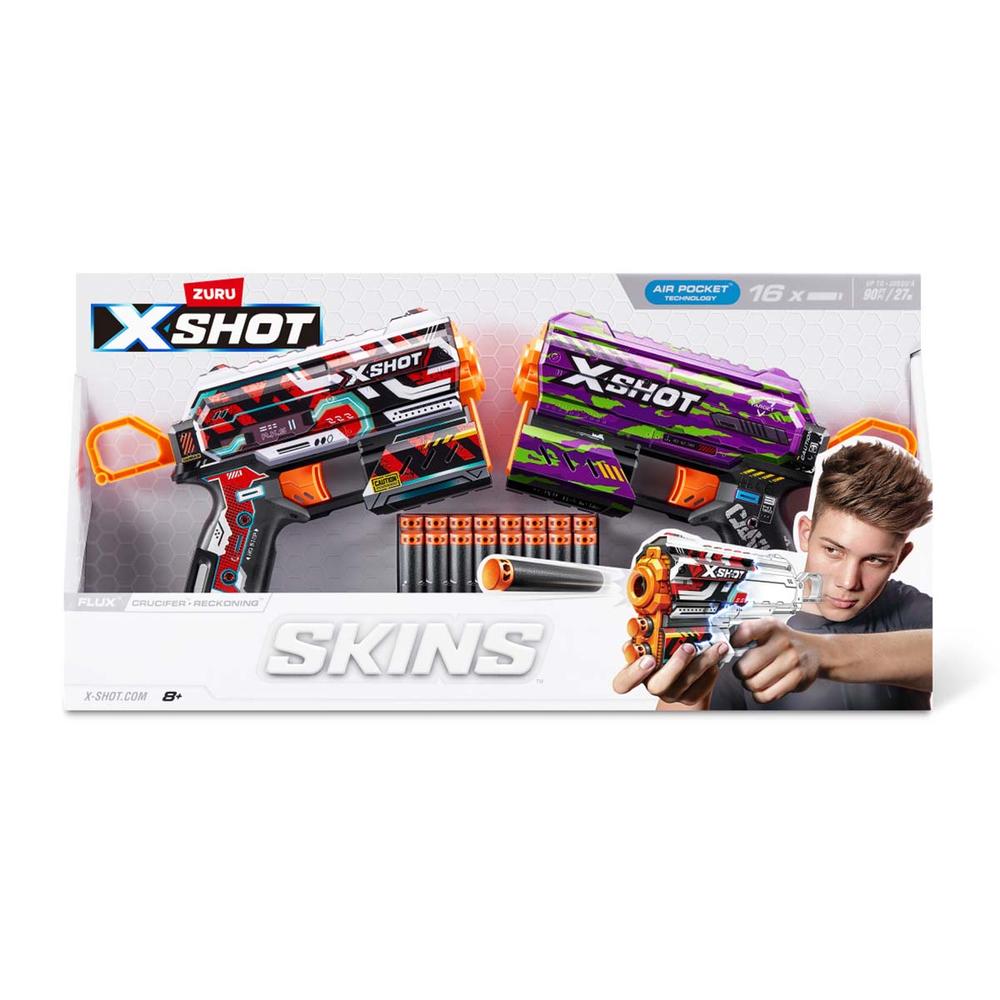 Foto 2 pulgar | Xshot Pistola De Juguete Skins Flux 16 Dardos