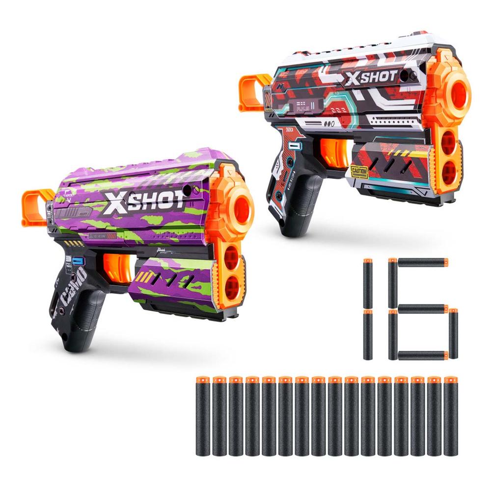 Foto 2 | Xshot Pistola De Juguete Skins Flux 16 Dardos