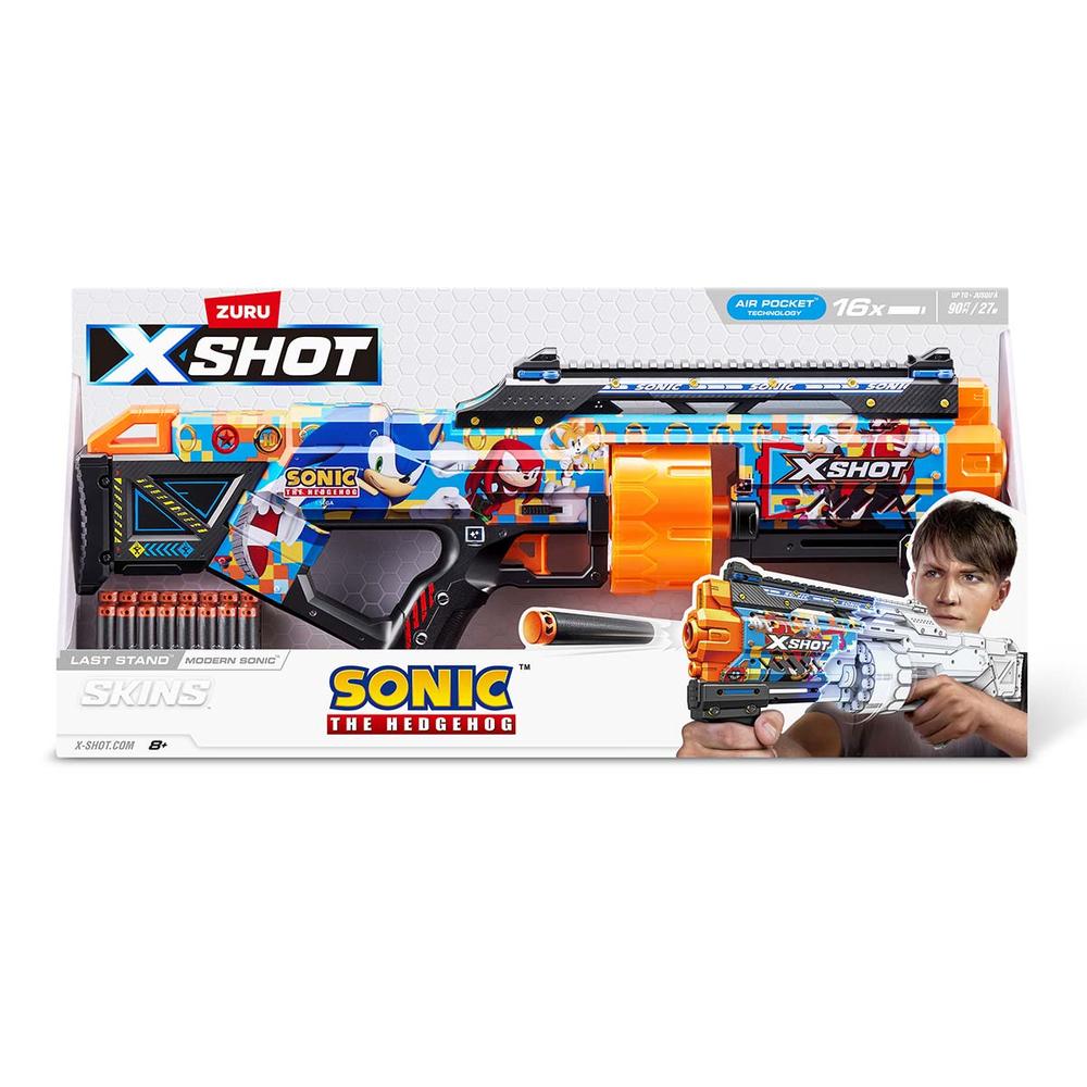 Foto 1 | Xshot Pistola De Juguete Skins Last Stand Modern Sonic 16 Dardos