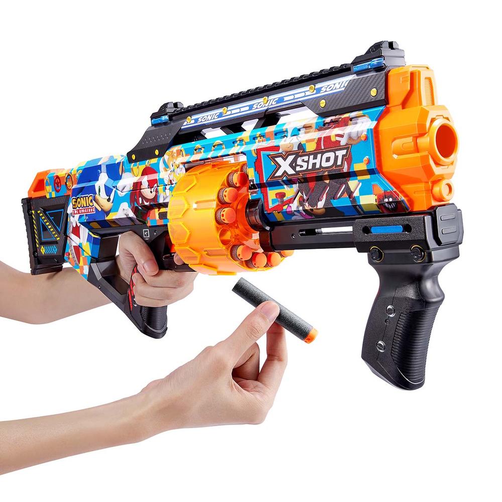 Foto 5 pulgar | Xshot Pistola De Juguete Skins Last Stand Modern Sonic 16 Dardos