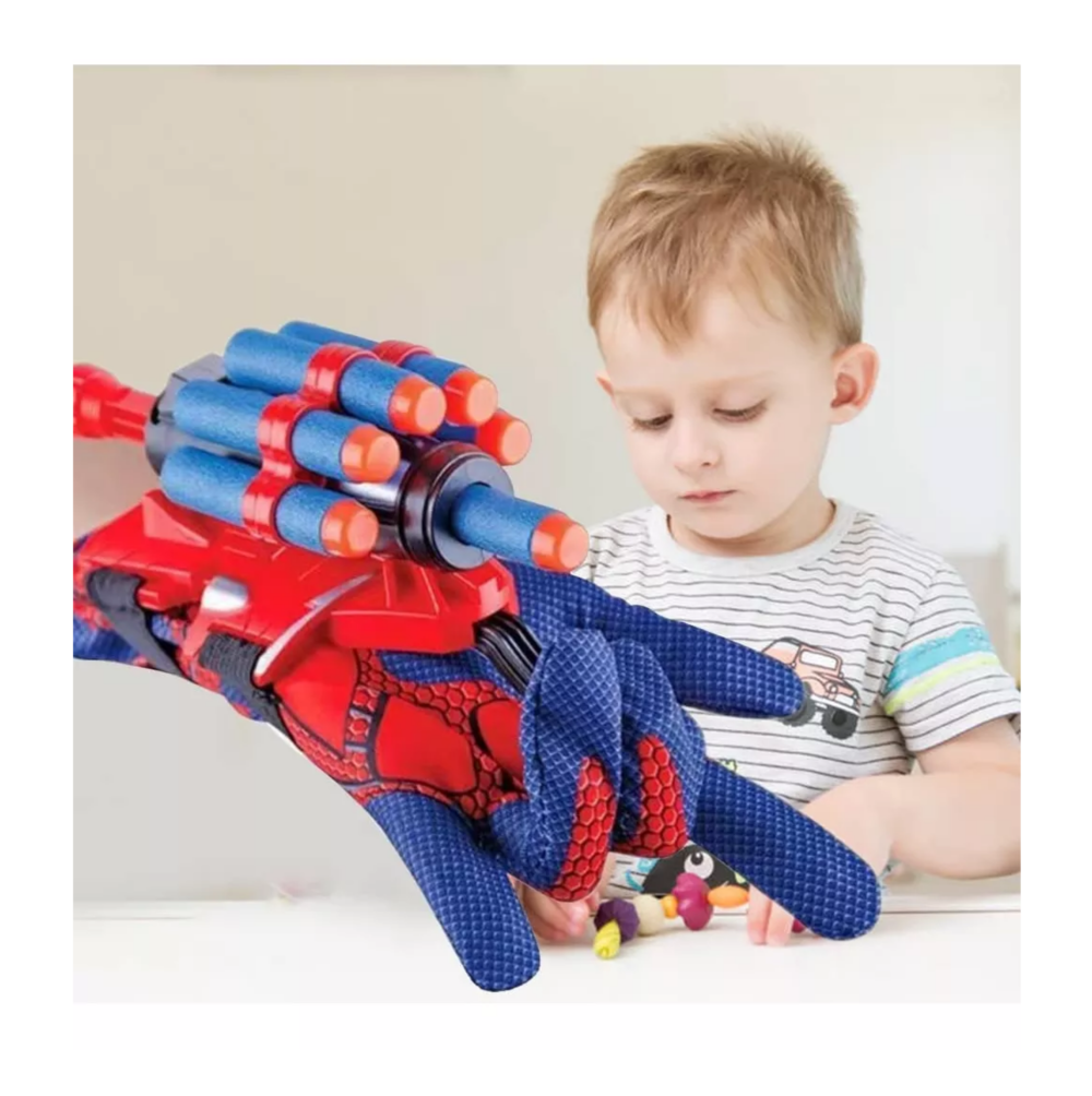 Foto 3 pulgar | 2 Guantes Spiderman Para Niños Con Lanzador Juguete, Belug Rojo Con Azul