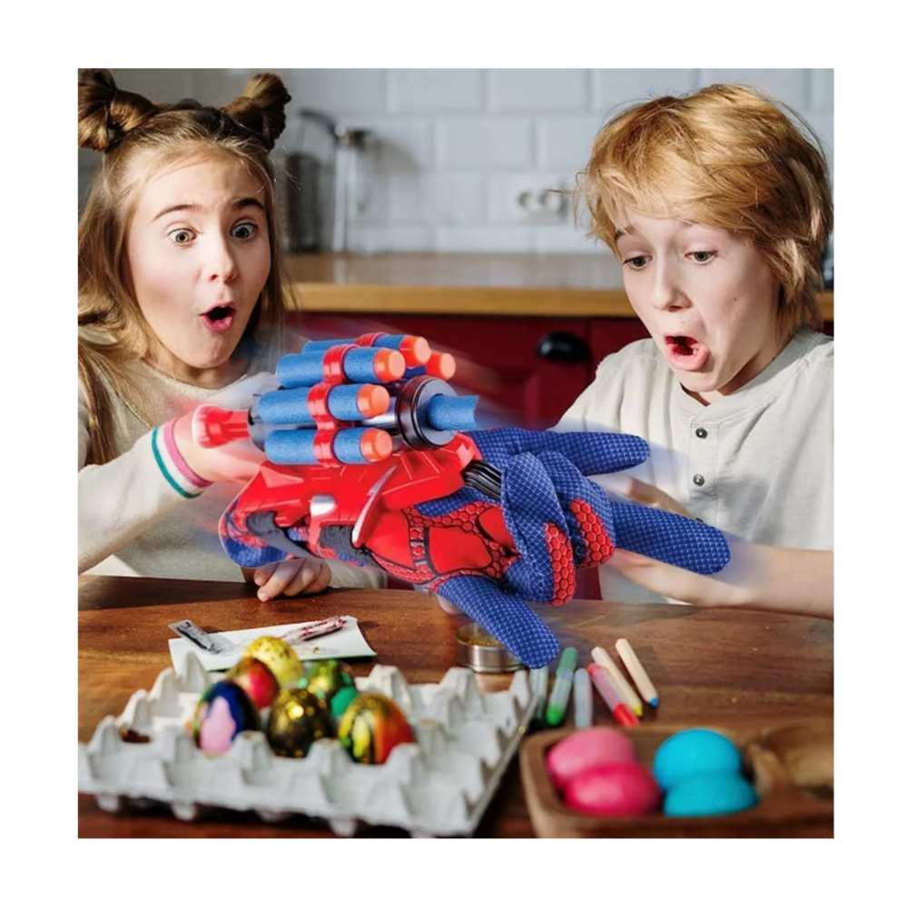 Foto 5 pulgar | 2 Guantes Spiderman Para Niños Con Lanzador Juguete, Belug Rojo Con Azul