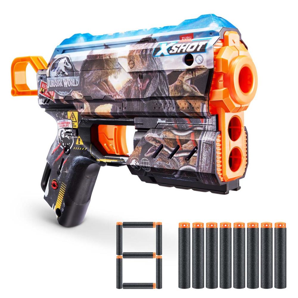 Foto 3 pulgar | Xshot Pistola De Juguete Skin Jurassic World 8 Dardos