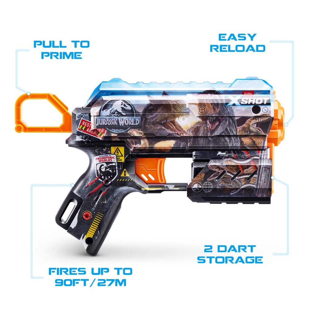 Foto 4 pulgar | Xshot Pistola De Juguete Skin Jurassic World 8 Dardos