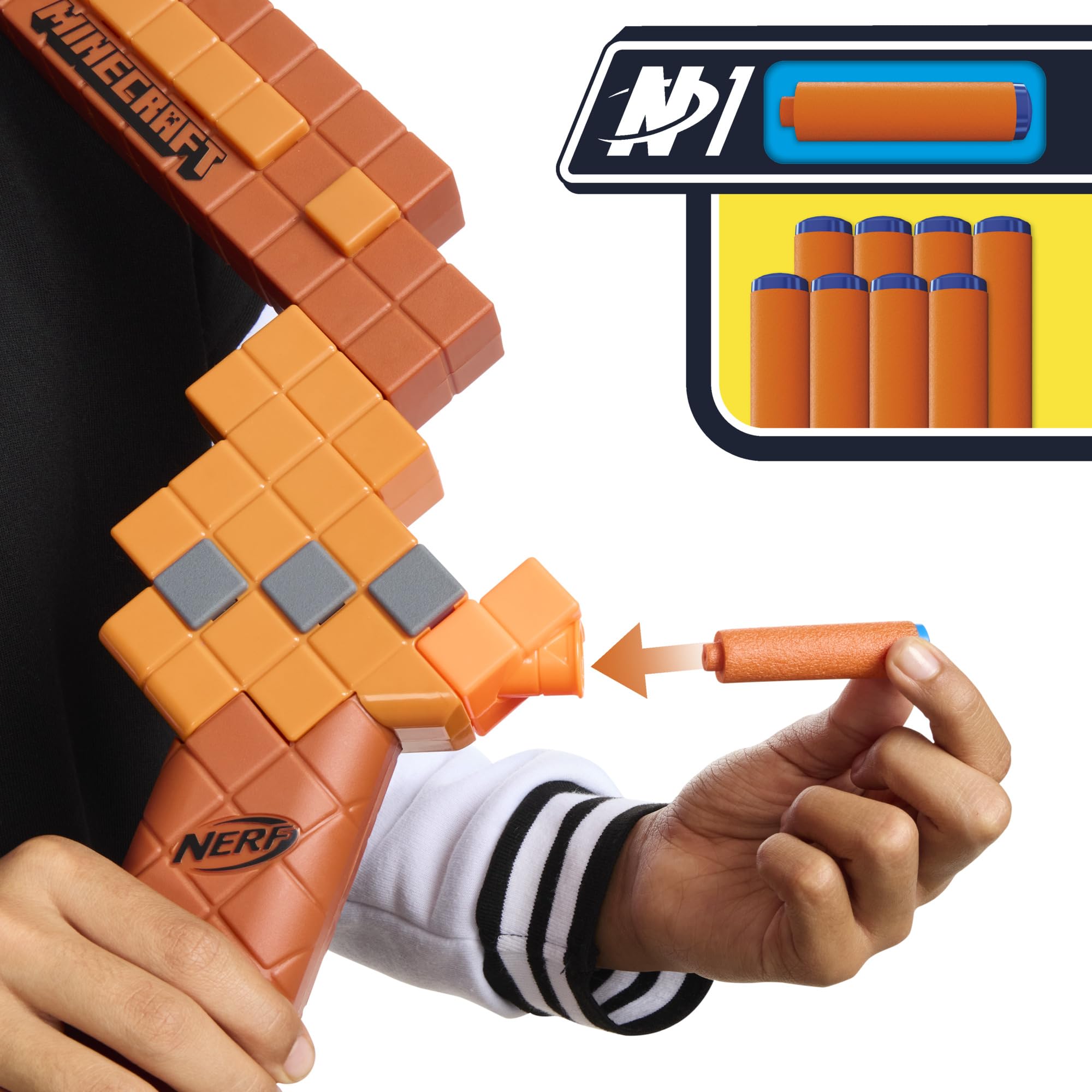 Foto 4 pulgar | Arco Dart Blaster Nerf Para Minecraft Con 8 Dardos N1 Blaster Para Más De 8 Años - Venta Internacional.