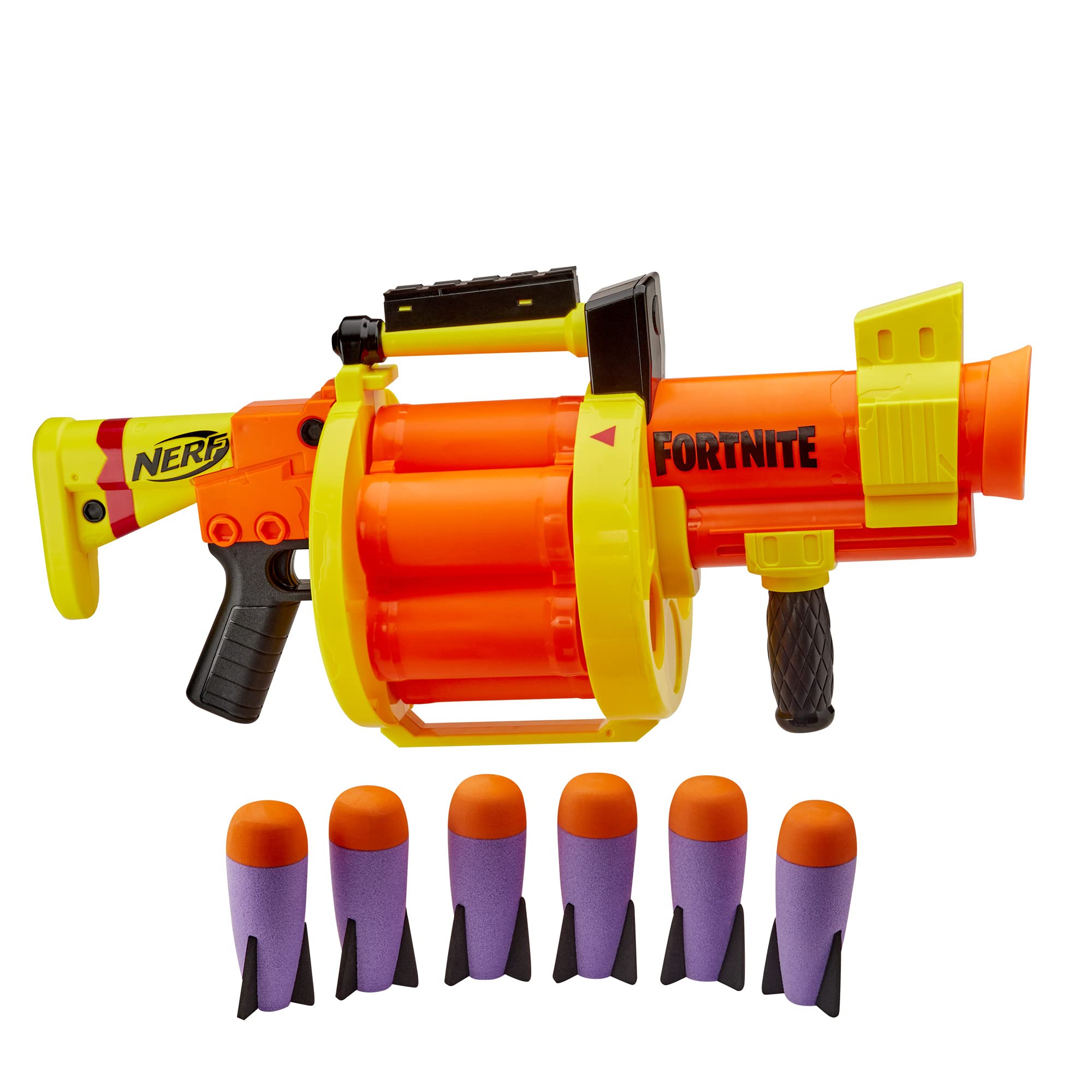 Foto 2 pulgar | Blaster Nerf Fortnite Gl: Lanzamiento De Cohetes Con 6 Cohetes, Color Naranja - Venta Internacional.