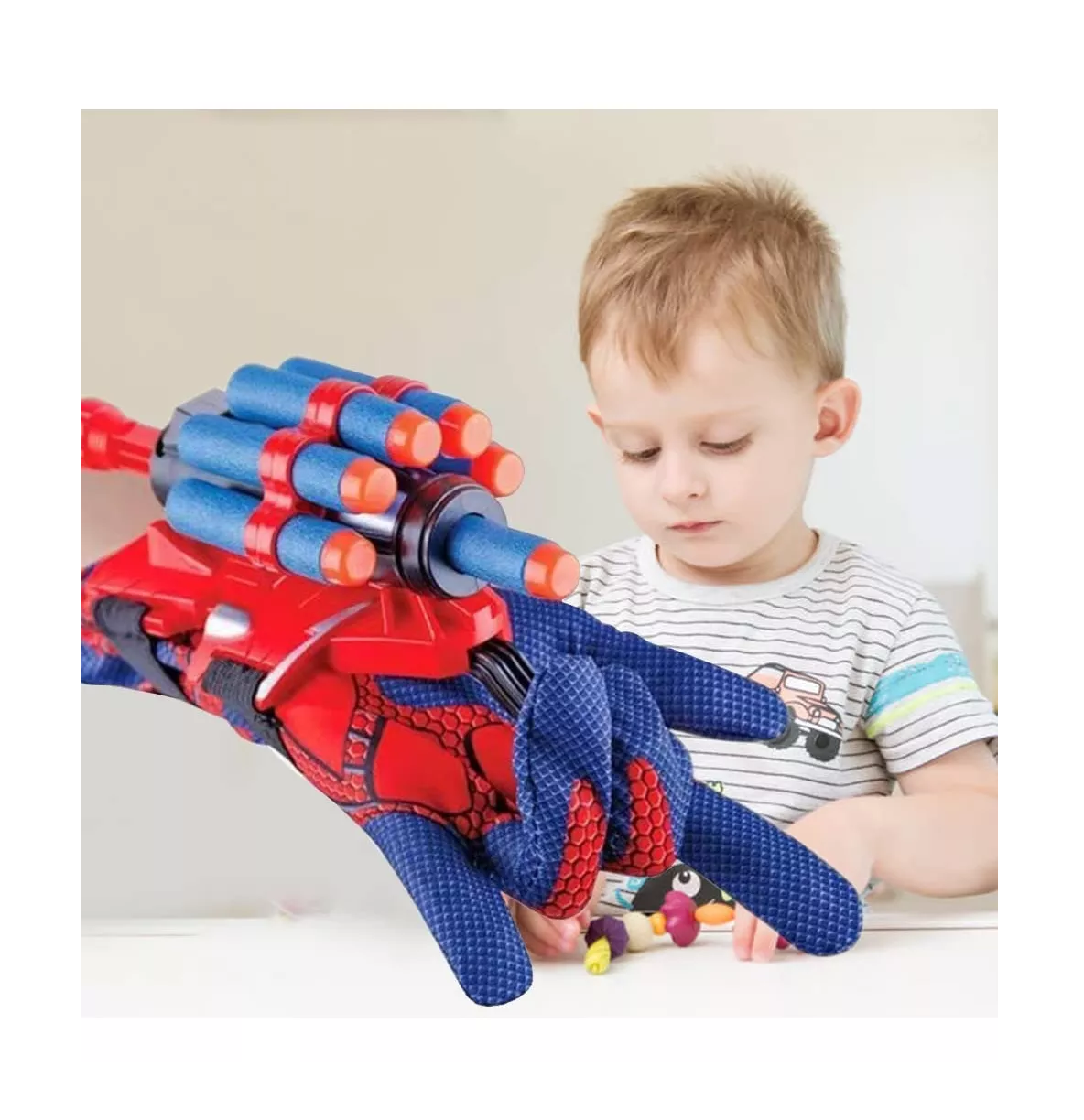 Foto 4 pulgar | Guantes Spiderman para Niños 2 piezas con Lanzador de Juguete