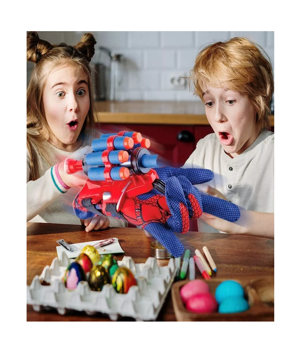 Foto 5 pulgar | Guantes Spiderman para Niños 2 piezas con Lanzador de Juguete