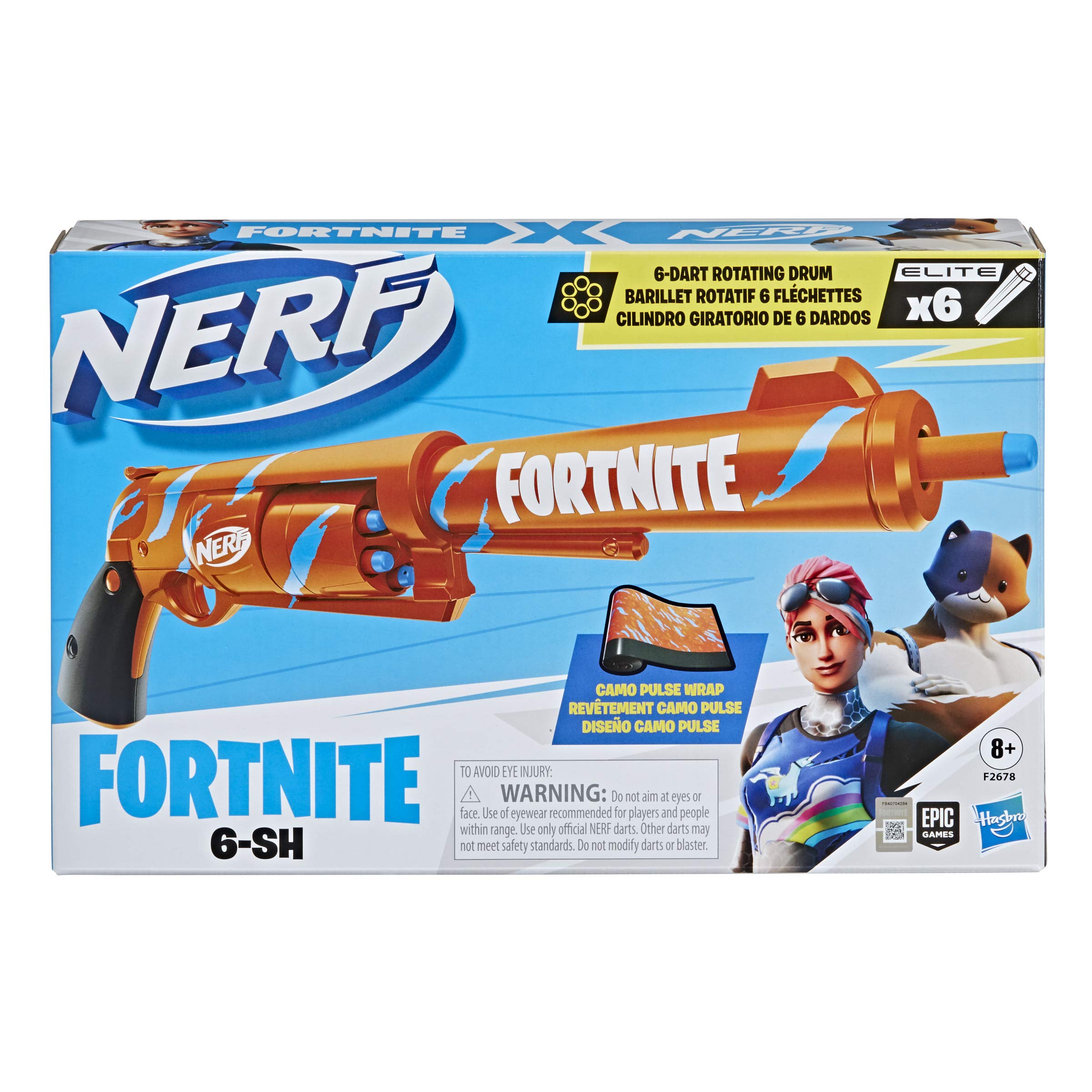 Foto 7 pulgar | Lanzador de Dardos Nerf Fortnite con 6 Dardos - Venta Internacional