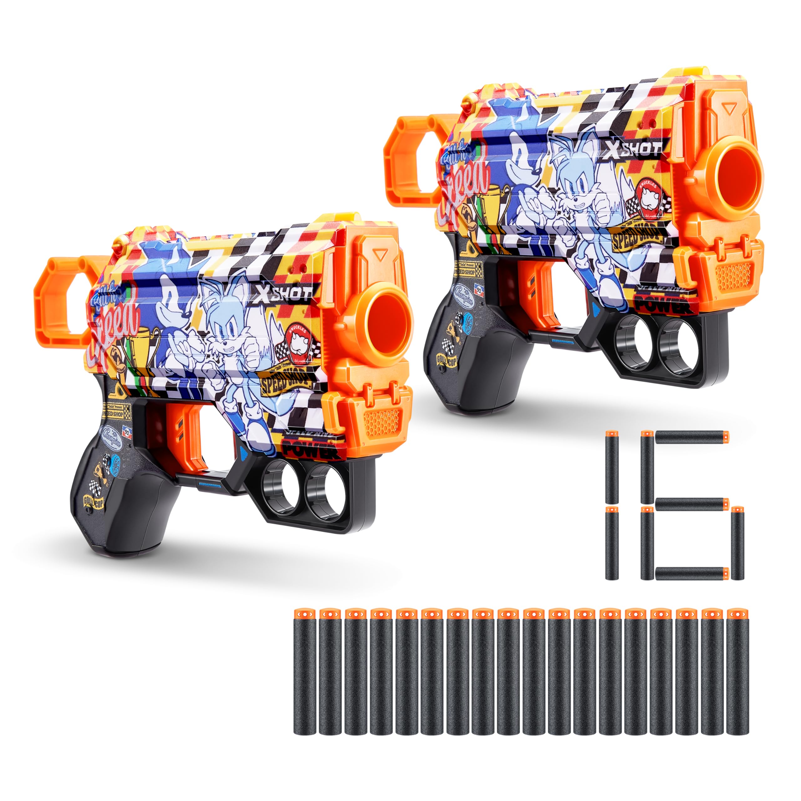 Foto 2 pulgar | Pack De 2 Máscaras Toy Foam Dart Blaster X-shot Para Menace Sonic - Venta Internacional.