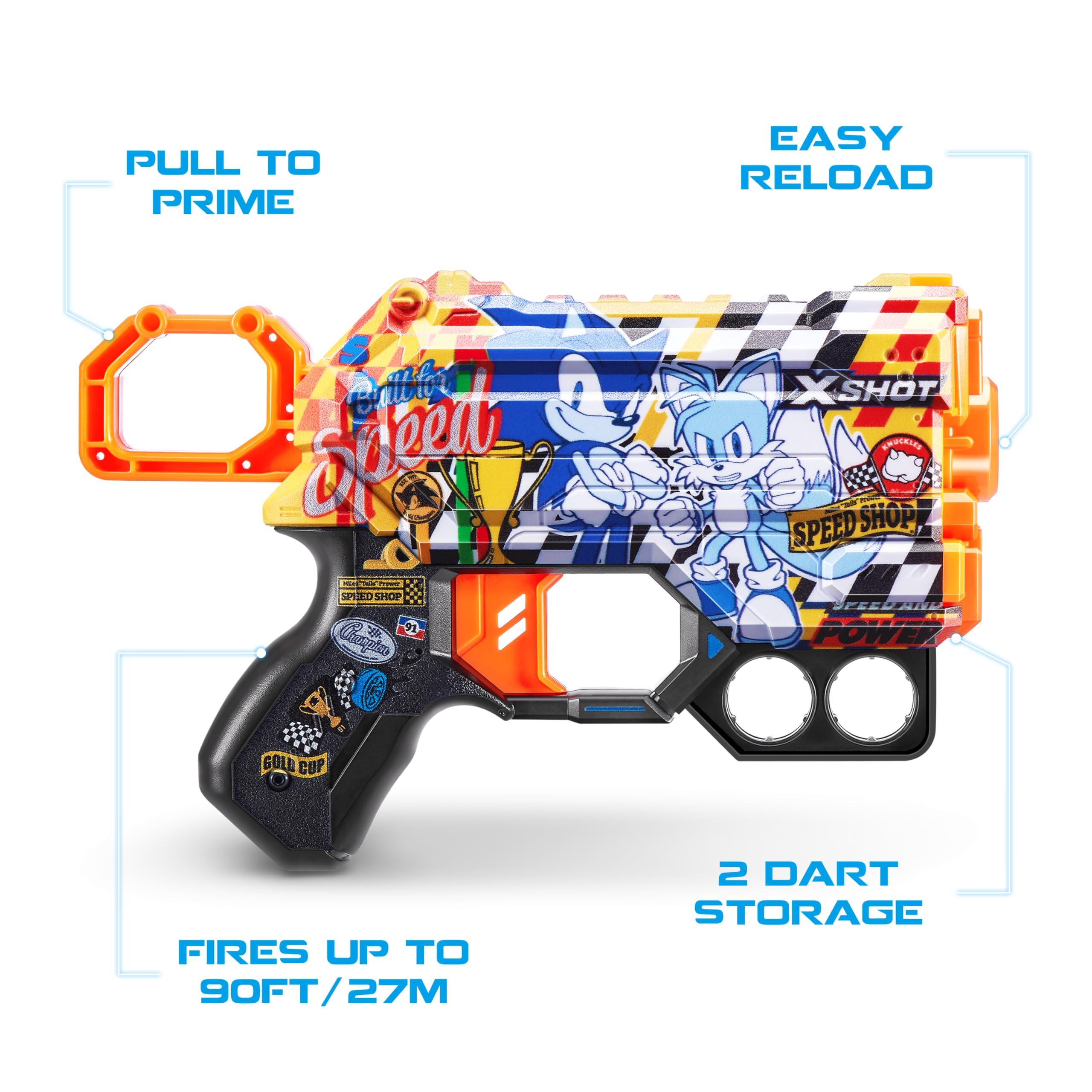 Foto 3 pulgar | Pack De 2 Máscaras Toy Foam Dart Blaster X-shot Para Menace Sonic - Venta Internacional.