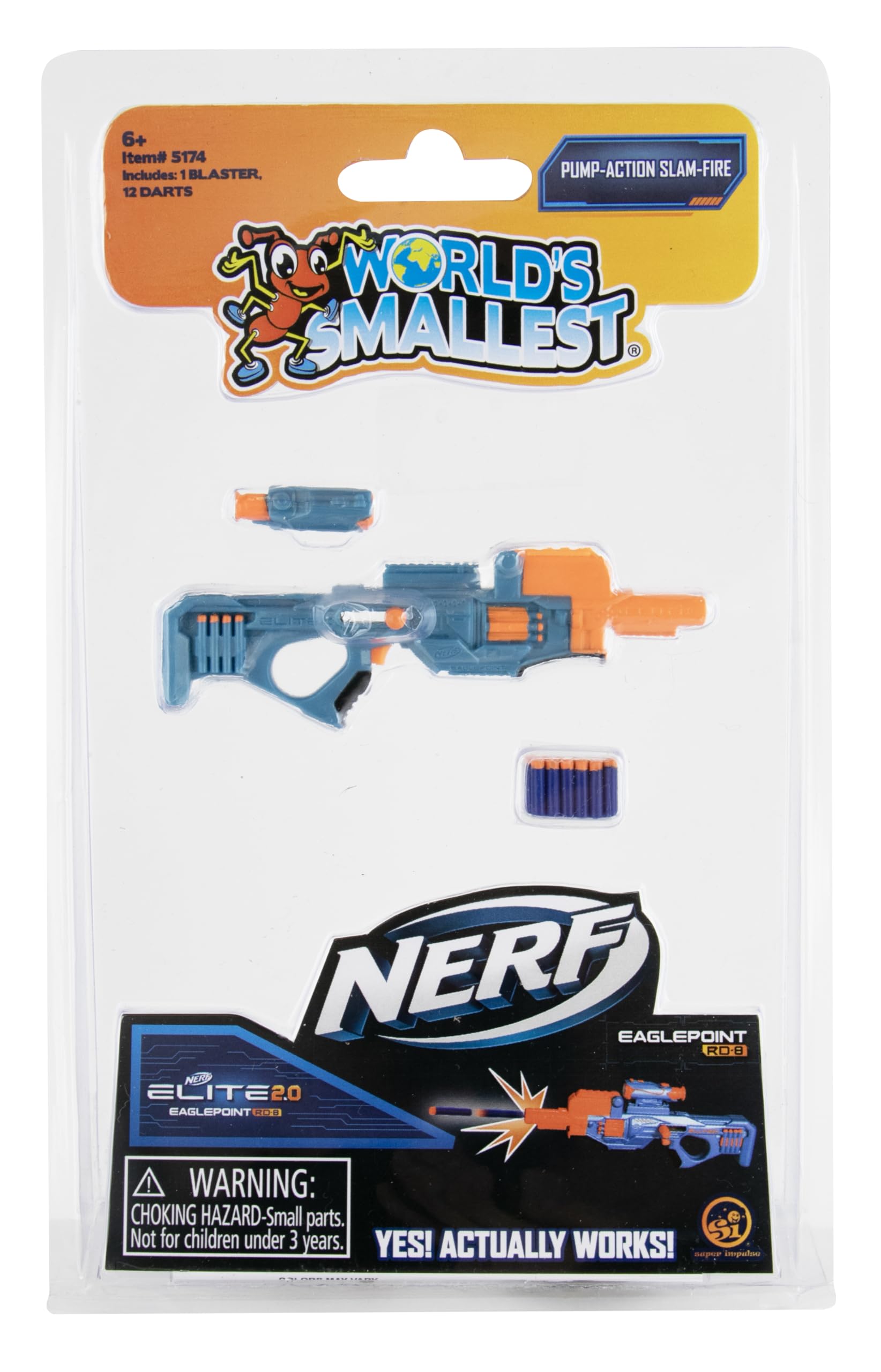 Foto 2 | Los 3 Estilos Más Pequeños Del Mundo Con Dardos Nerf Elite 2.0 Blasters - Venta Internacional.