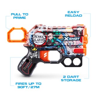 Foto 2 | Blaster Shot Skins Menace Demon Slayer Con 16 Dardos Zuru, Paquete De 2 - Venta Internacional.