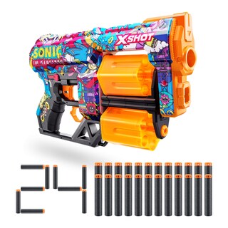 Foto 1 | Blaster X-shot Skins Dread Sonic Robotnik Con 24 Dardos Zuru - Venta Internacional.