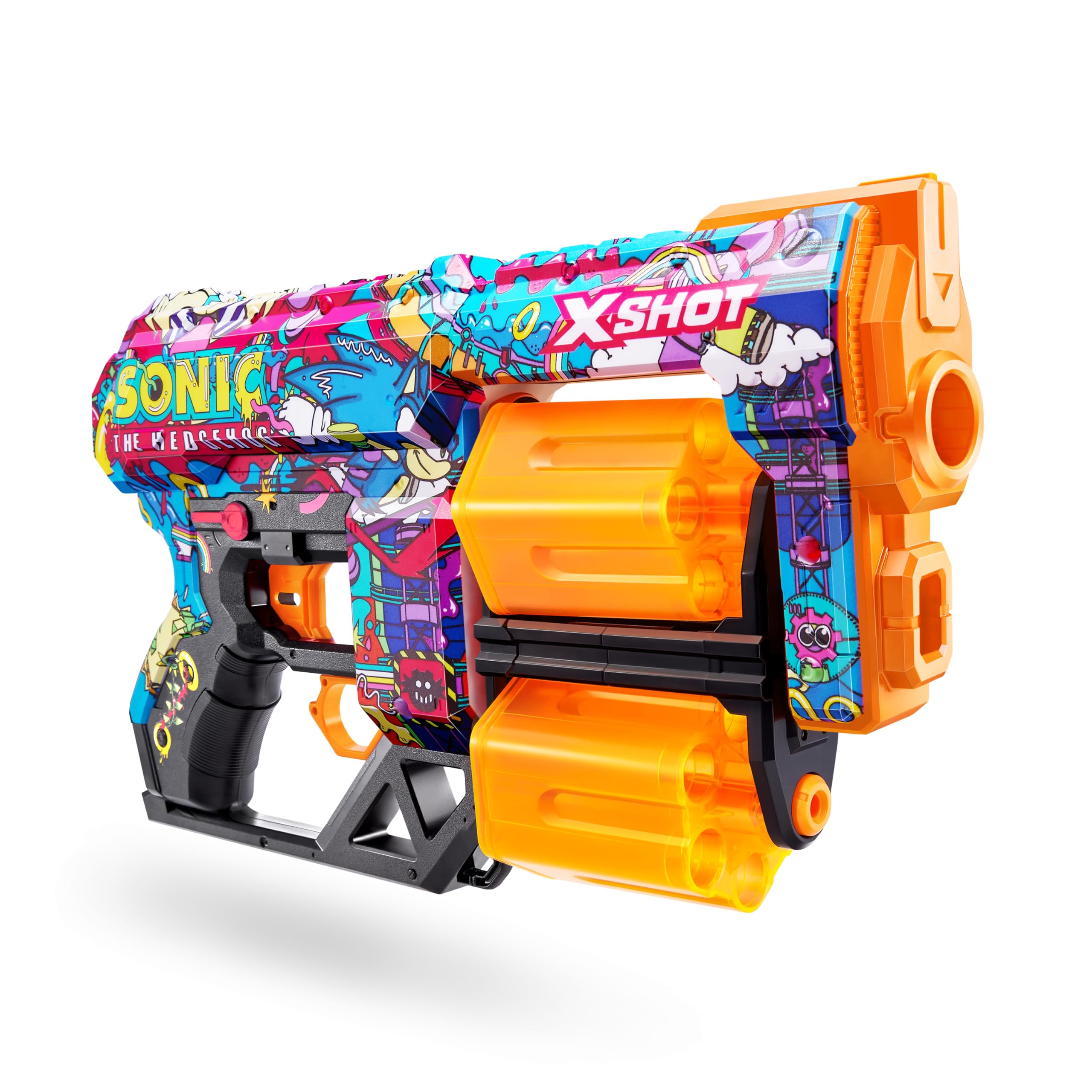 Foto 2 | Blaster X-shot Skins Dread Sonic Robotnik Con 24 Dardos Zuru - Venta Internacional.