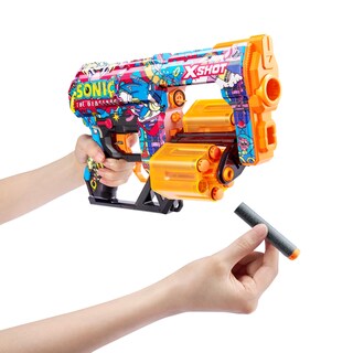 Foto 4 | Blaster X-shot Skins Dread Sonic Robotnik Con 24 Dardos Zuru - Venta Internacional.