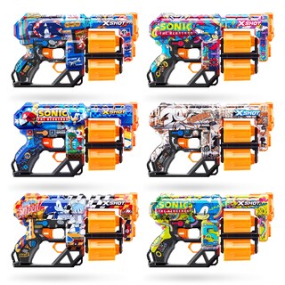 Foto 6 | Blaster X-shot Skins Dread Sonic Robotnik Con 24 Dardos Zuru - Venta Internacional.