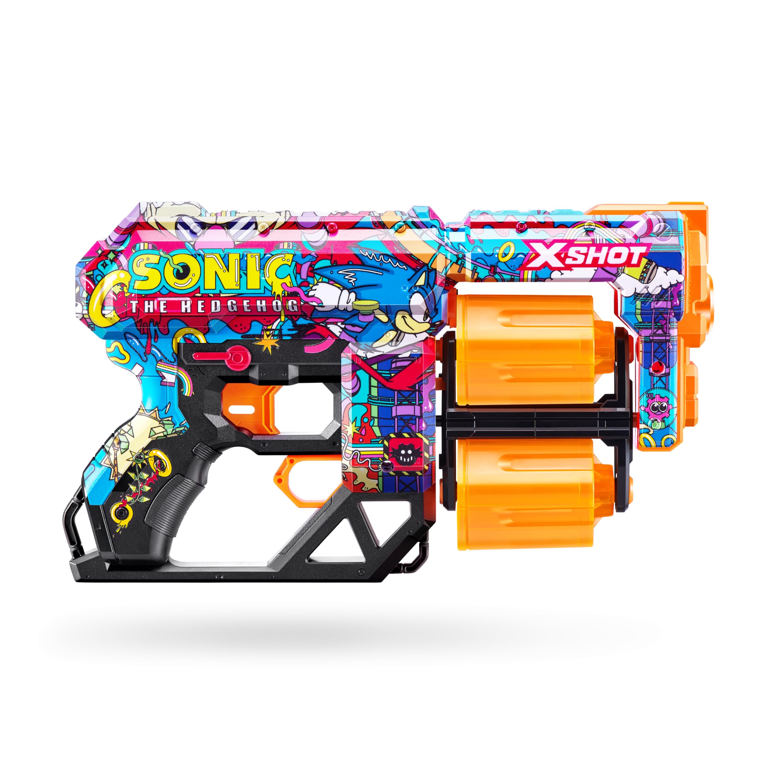 Foto 8 pulgar | Blaster X-shot Skins Dread Sonic Robotnik Con 24 Dardos Zuru - Venta Internacional.