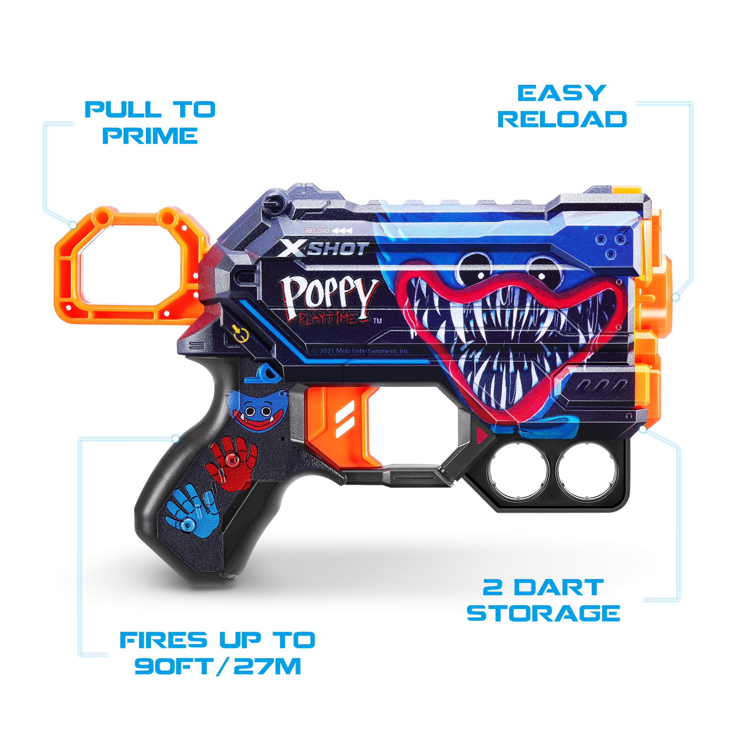 Foto 3 pulgar | Dart Blaster X-shot Skins Menace Poppy Playtime, Paquete De 2 Con 16 Dardos - Venta Internacional.