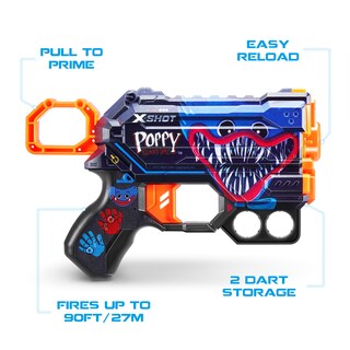 Foto 2 | Dart Blaster X-shot Skins Menace Poppy Playtime, Paquete De 2 Con 16 Dardos - Venta Internacional.