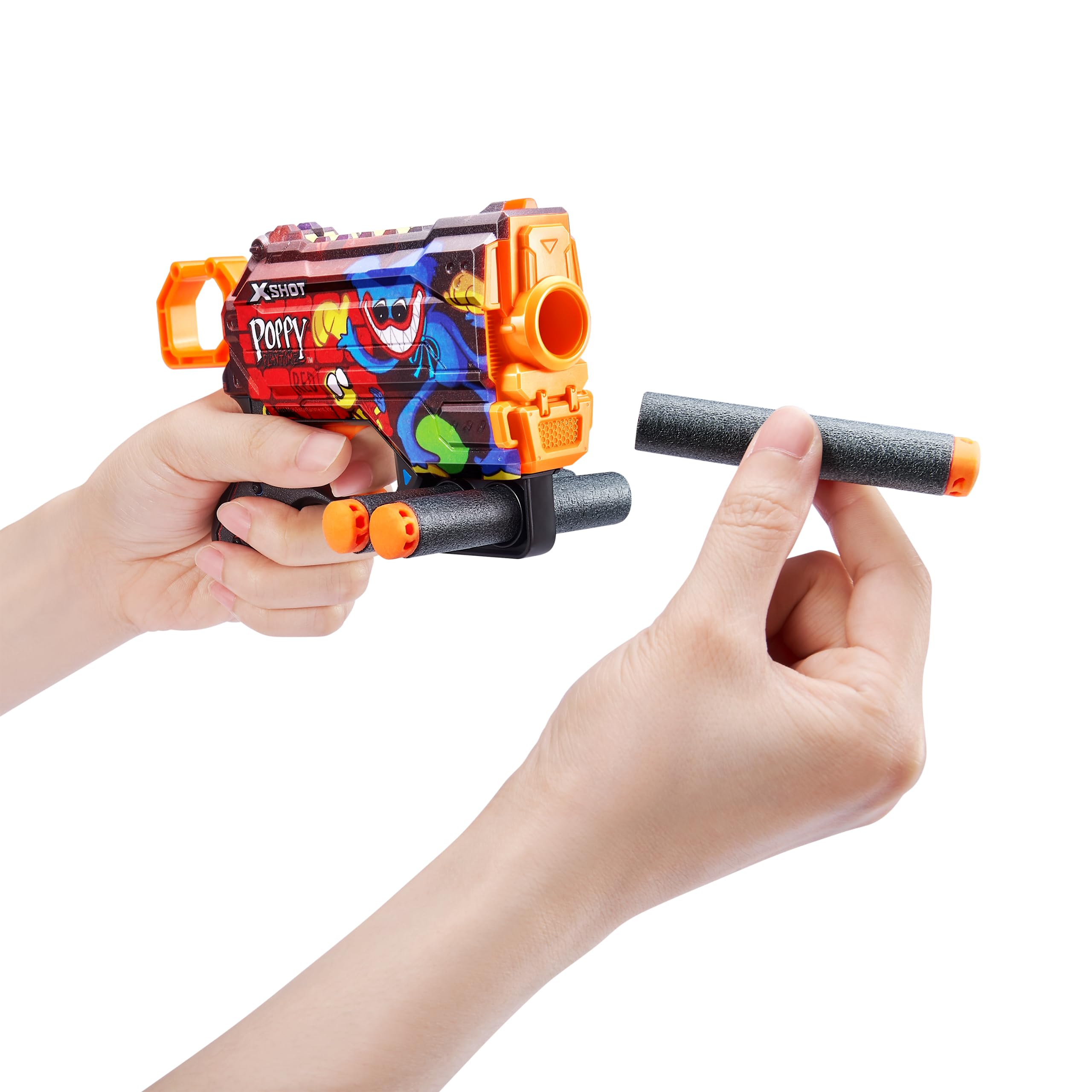 Foto 6 pulgar | Dart Blaster X-shot Skins Menace Poppy Playtime, Paquete De 2 Con 16 Dardos - Venta Internacional.