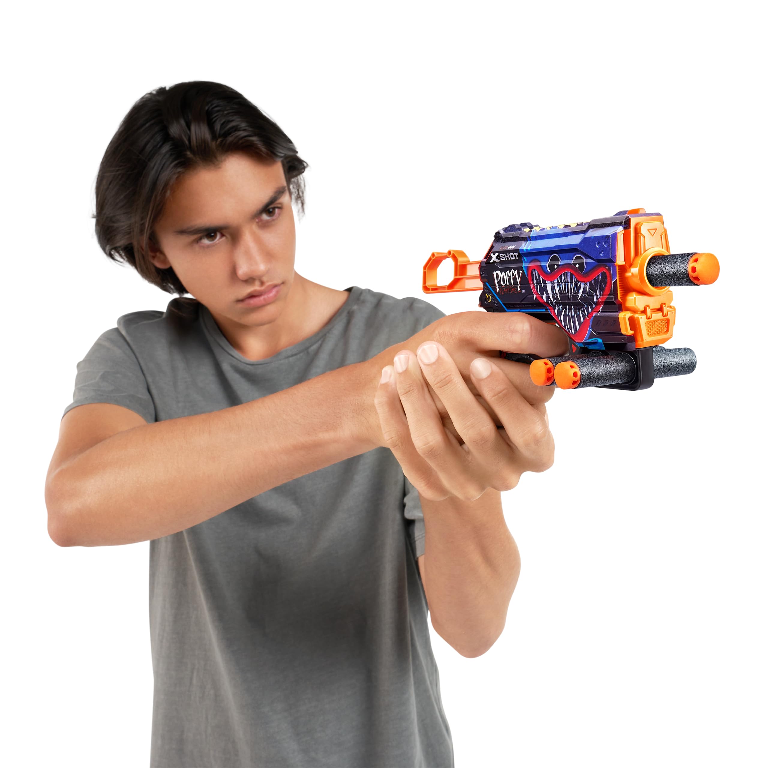 Foto 7 pulgar | Dart Blaster X-shot Skins Menace Poppy Playtime, Paquete De 2 Con 16 Dardos - Venta Internacional.
