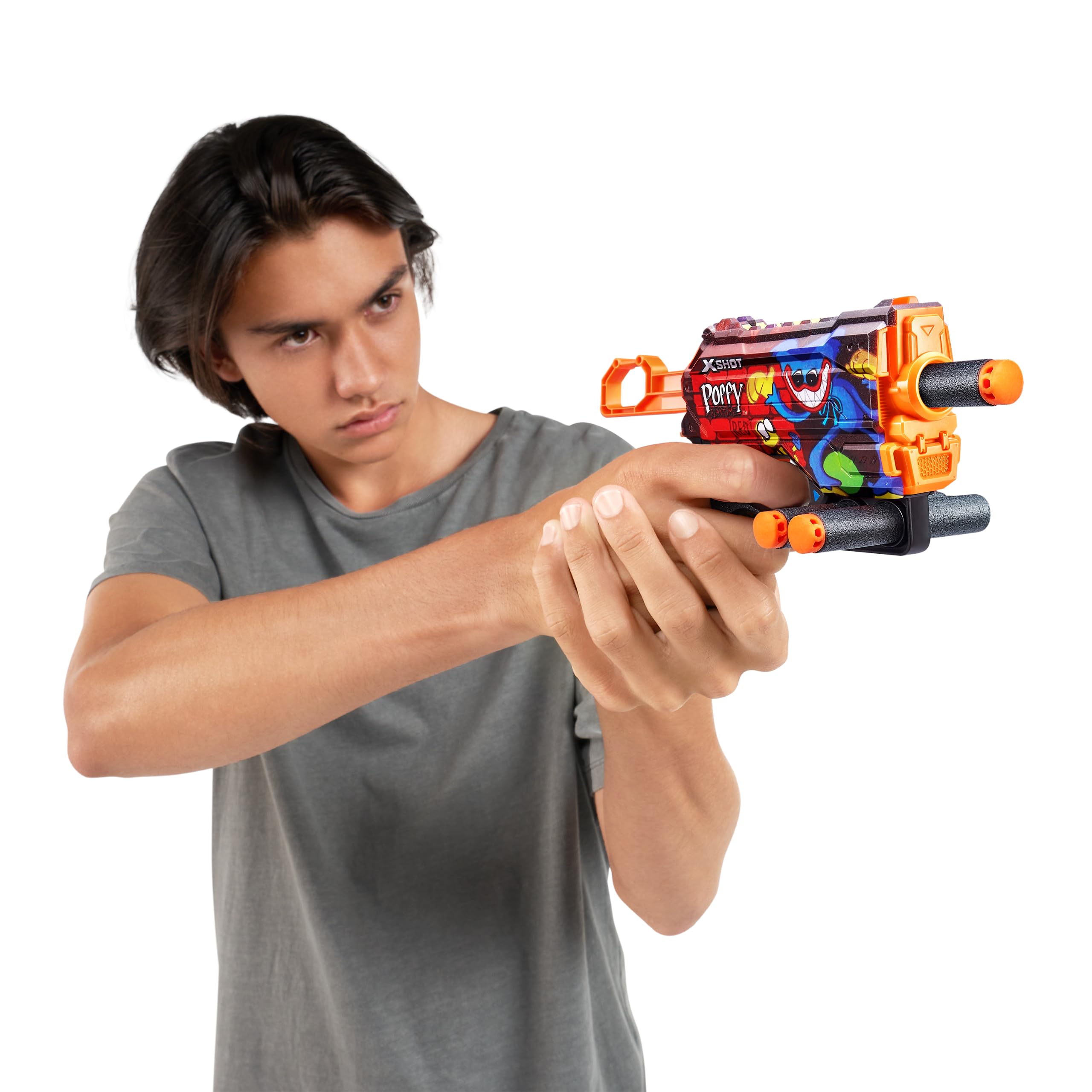 Foto 8 pulgar | Dart Blaster X-shot Skins Menace Poppy Playtime, Paquete De 2 Con 16 Dardos - Venta Internacional.