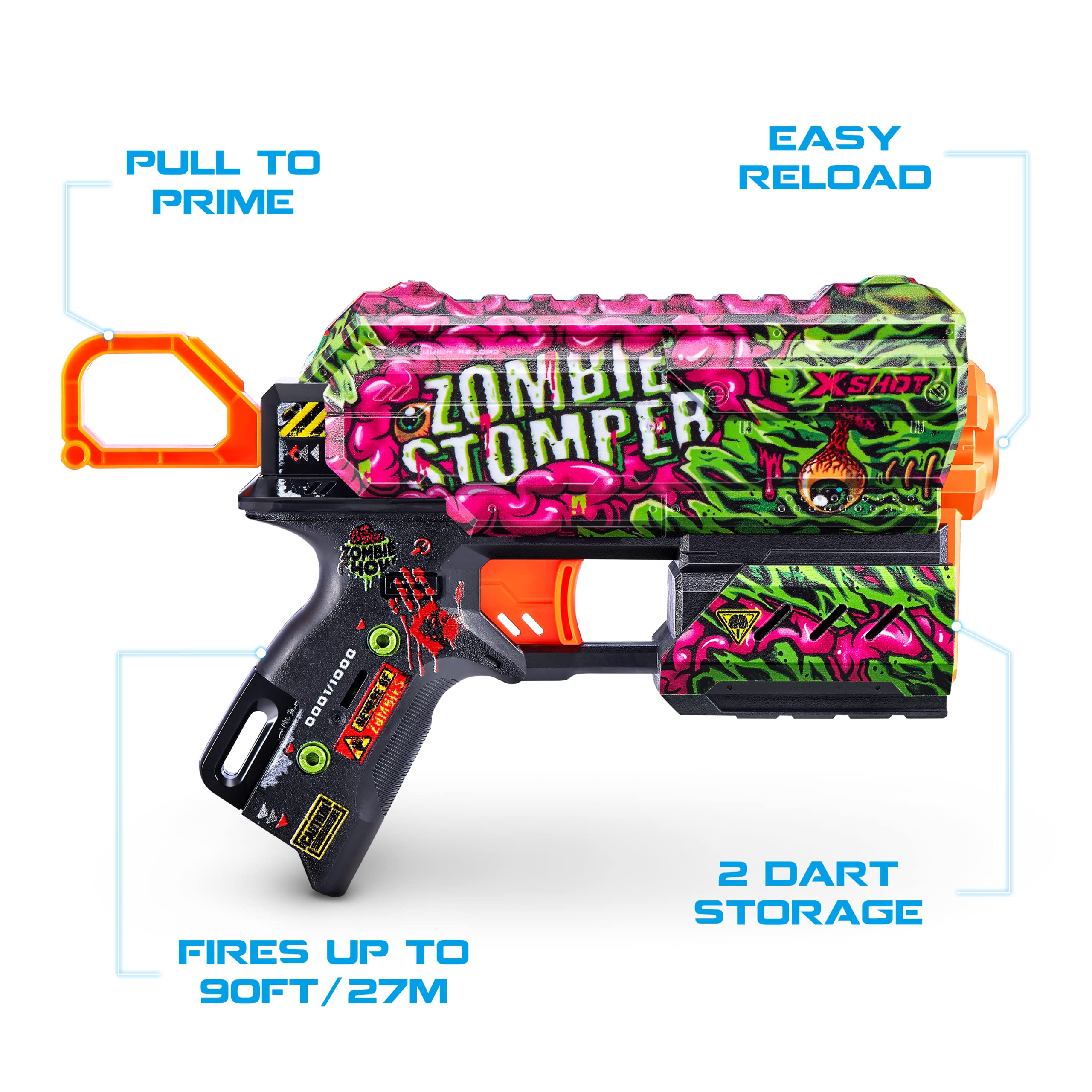 Foto 6 pulgar | Toy Foam Dart Blaster Skins Flux Zombie Stomper, Paquete De 2 - Venta Internacional.