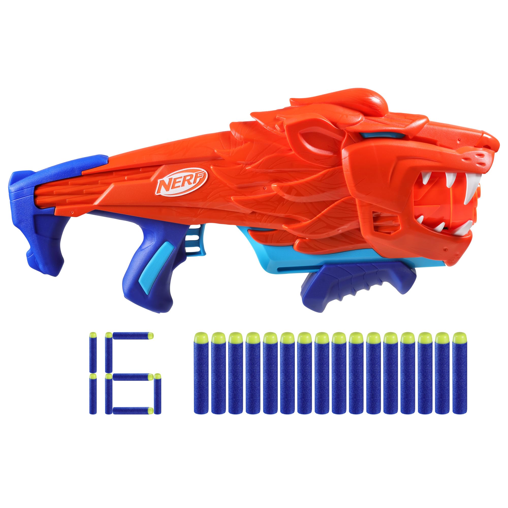 Foto 2 pulgar | Dart Blaster Nerf Wild Lionfury Con 16 Dardos Nerf Elite - Venta Internacional.