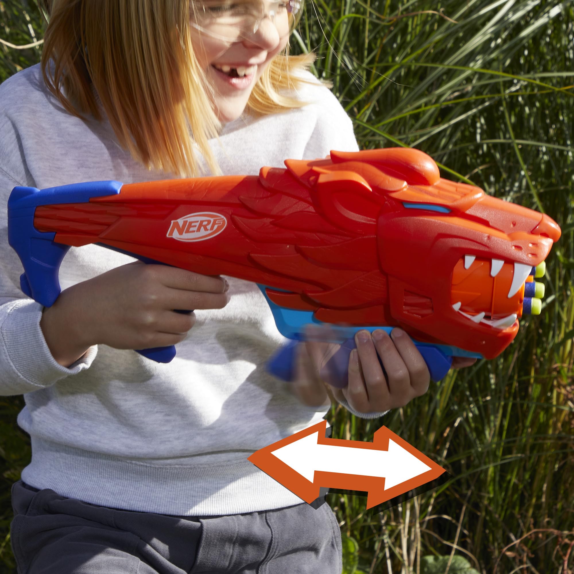 Foto 4 | Dart Blaster Nerf Wild Lionfury Con 16 Dardos Nerf Elite - Venta Internacional.