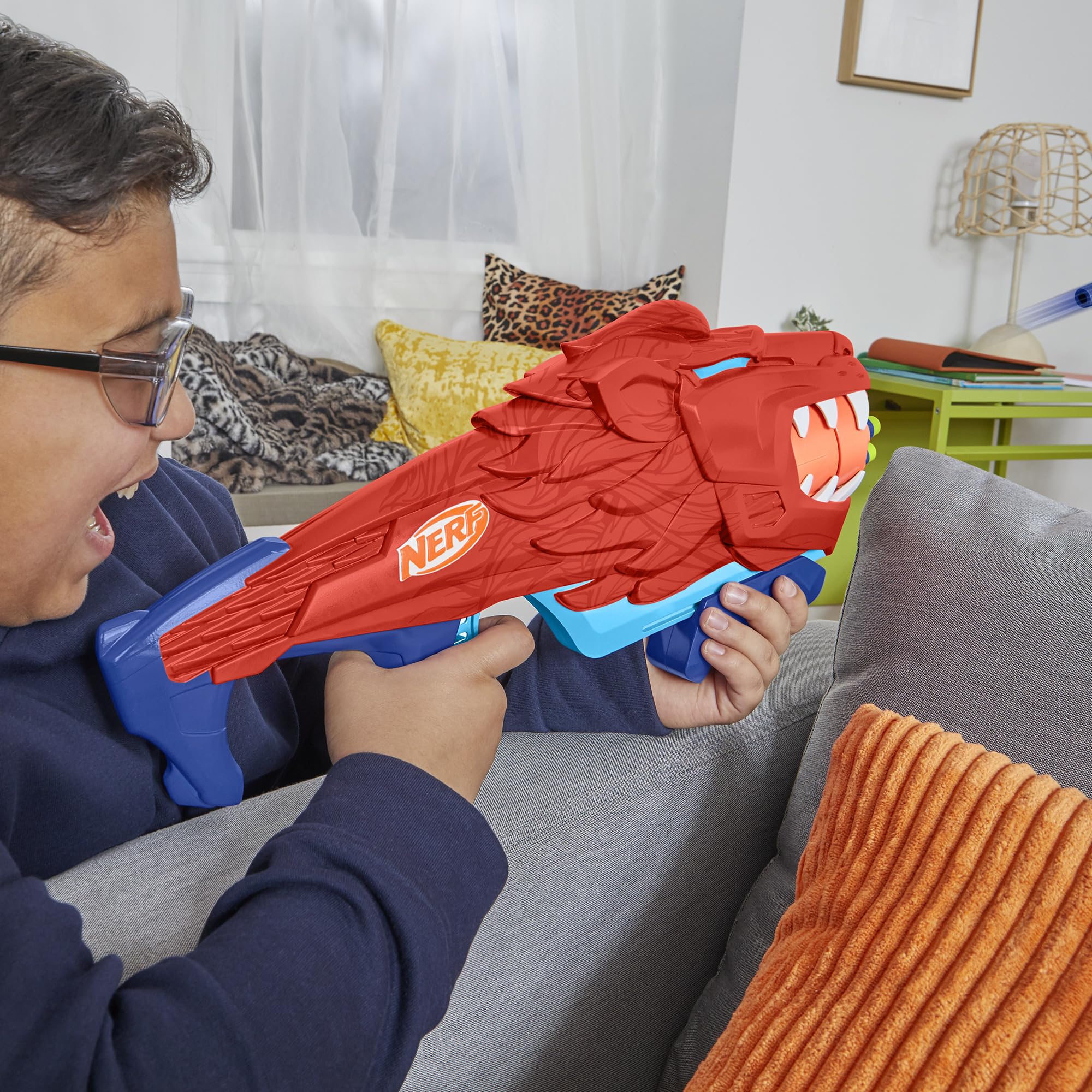 Foto 5 | Dart Blaster Nerf Wild Lionfury Con 16 Dardos Nerf Elite - Venta Internacional.