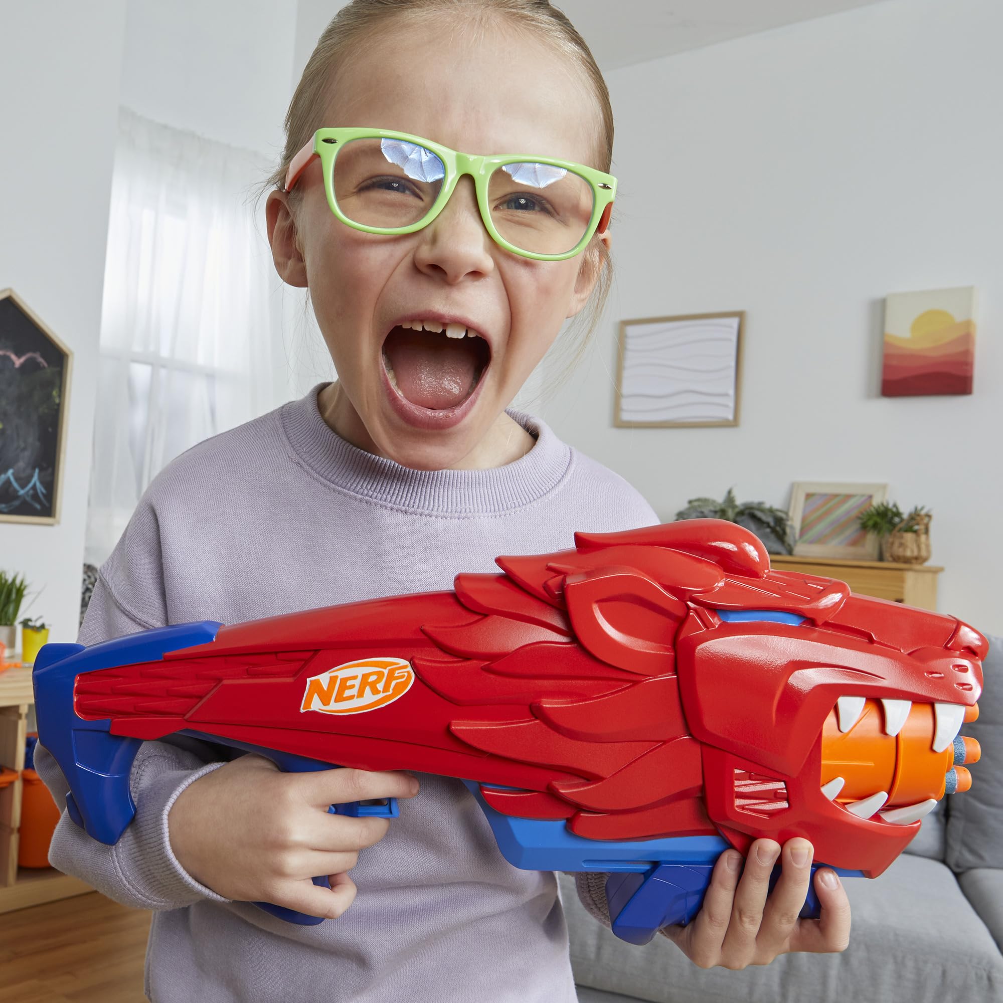 Foto 8 pulgar | Dart Blaster Nerf Wild Lionfury Con 16 Dardos Nerf Elite - Venta Internacional.
