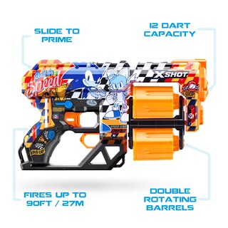 Foto 3 | Toy Foam Blaster X-shot Skins Dread Sonic Con 24 Dardos Zuru - Venta Internacional.