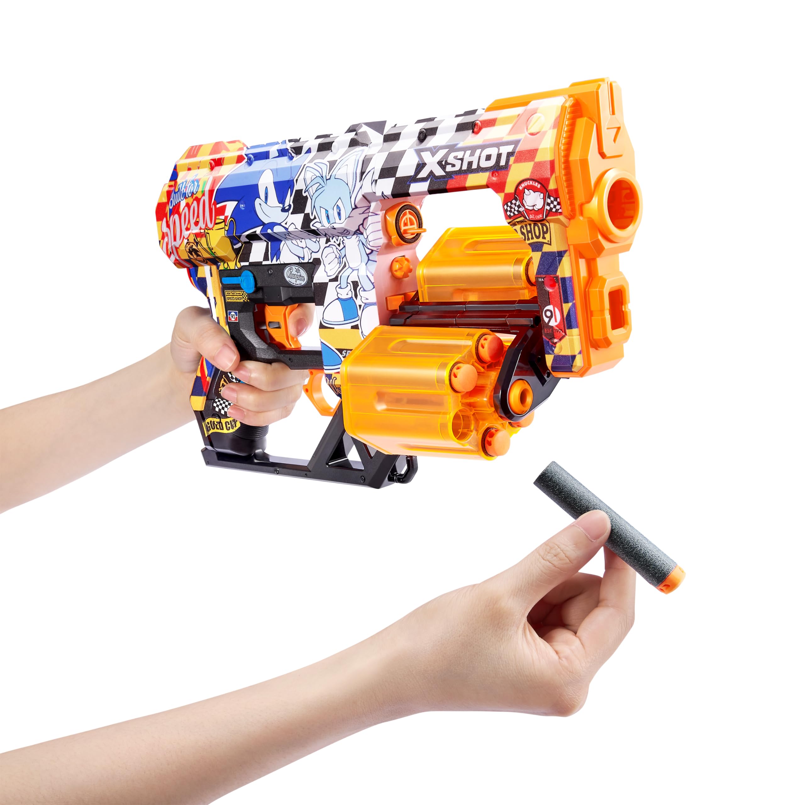 Foto 5 pulgar | Toy Foam Blaster X-shot Skins Dread Sonic Con 24 Dardos Zuru - Venta Internacional.