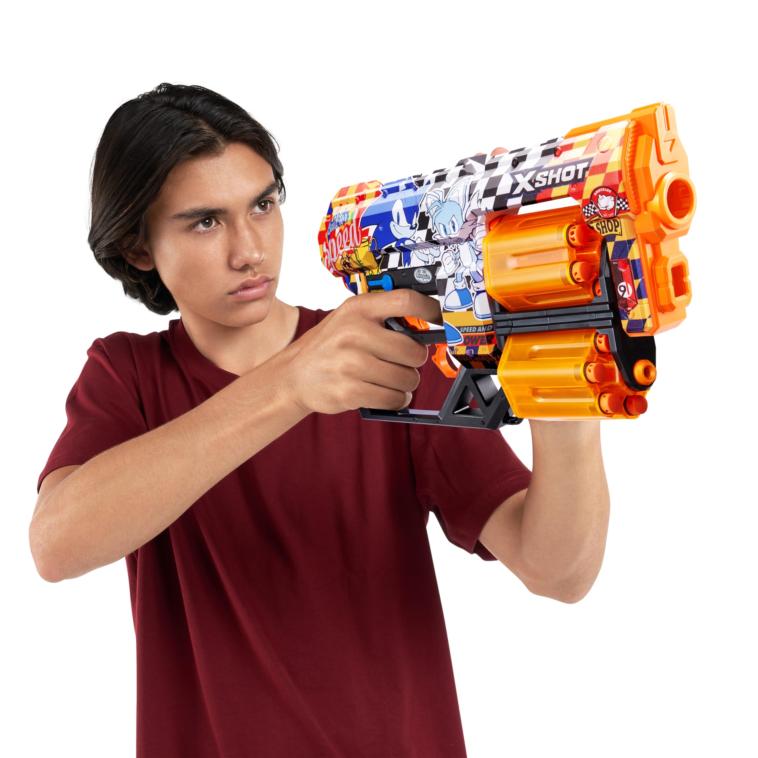 Foto 6 pulgar | Toy Foam Blaster X-shot Skins Dread Sonic Con 24 Dardos Zuru - Venta Internacional.