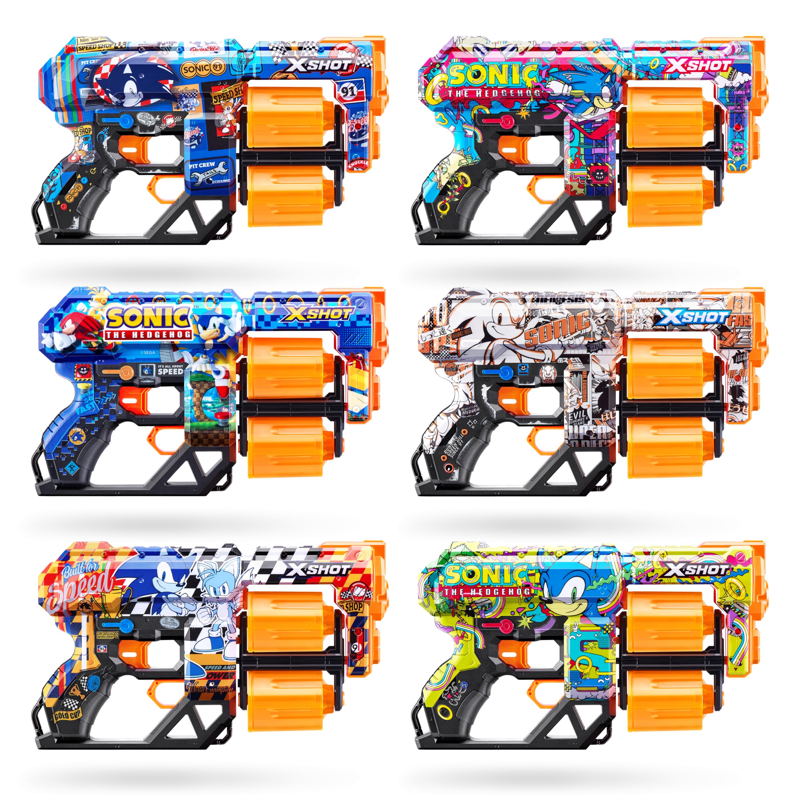 Foto 7 pulgar | Blaster X-shot Skins Dread Sonic Hyper Spike Con 24 Dardos Zuru - Venta Internacional.