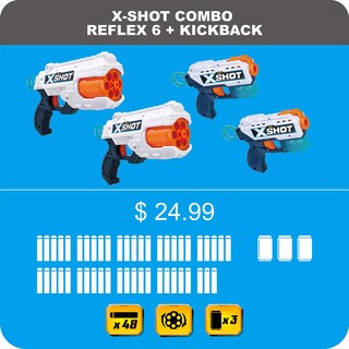 Foto 2 | Blaster Combo Xshot Excel Double Kickback Double Reflex - Venta Internacional.