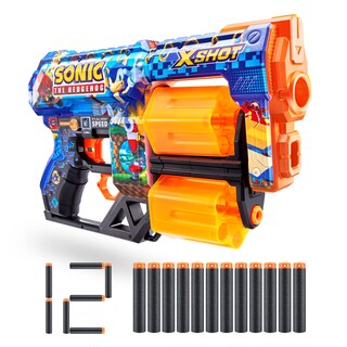 Foto 1 | Foam Blaster X-shot Skins Dread 12 Dart X-shot X Sonic The Hedgehog - Venta Internacional.