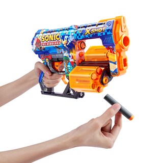 Foto 5 | Foam Blaster X-shot Skins Dread 12 Dart X-shot X Sonic The Hedgehog - Venta Internacional.