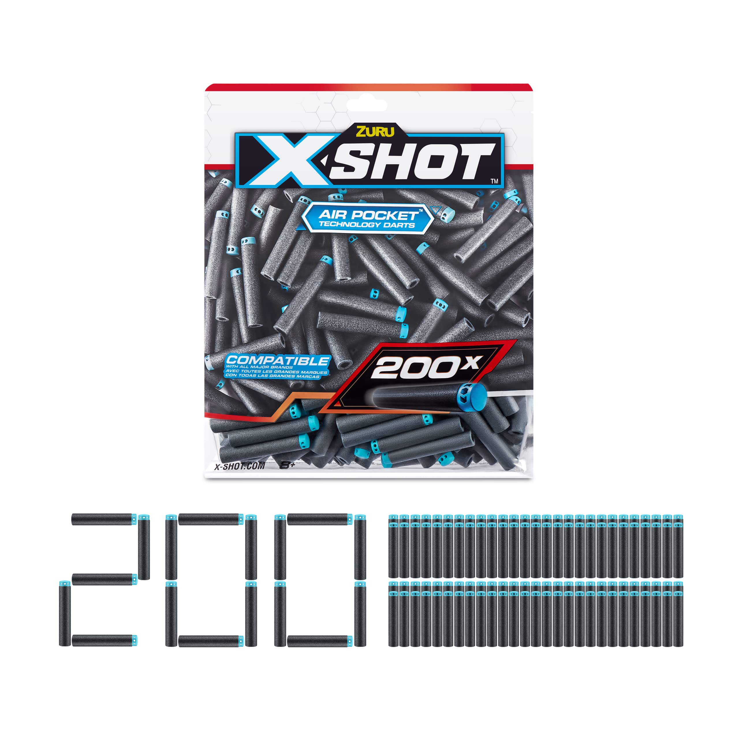 Foto 2 pulgar | Paquete De Recarga De Dardos Xshot, Compatible Universalmente (200 Dardos) - Venta Internacional.