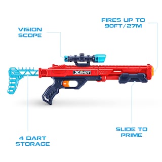 Foto 3 | Dart Blaster Xshot Excel Hawk Eye Con 5 Objetivos Y 12 Dardos Rojos - Venta Internacional.