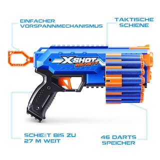 Foto 3 | Lanzador Xshot X-shot Insanity Manic Blaster Para Exteriores Con 48 Dardos - Venta Internacional.