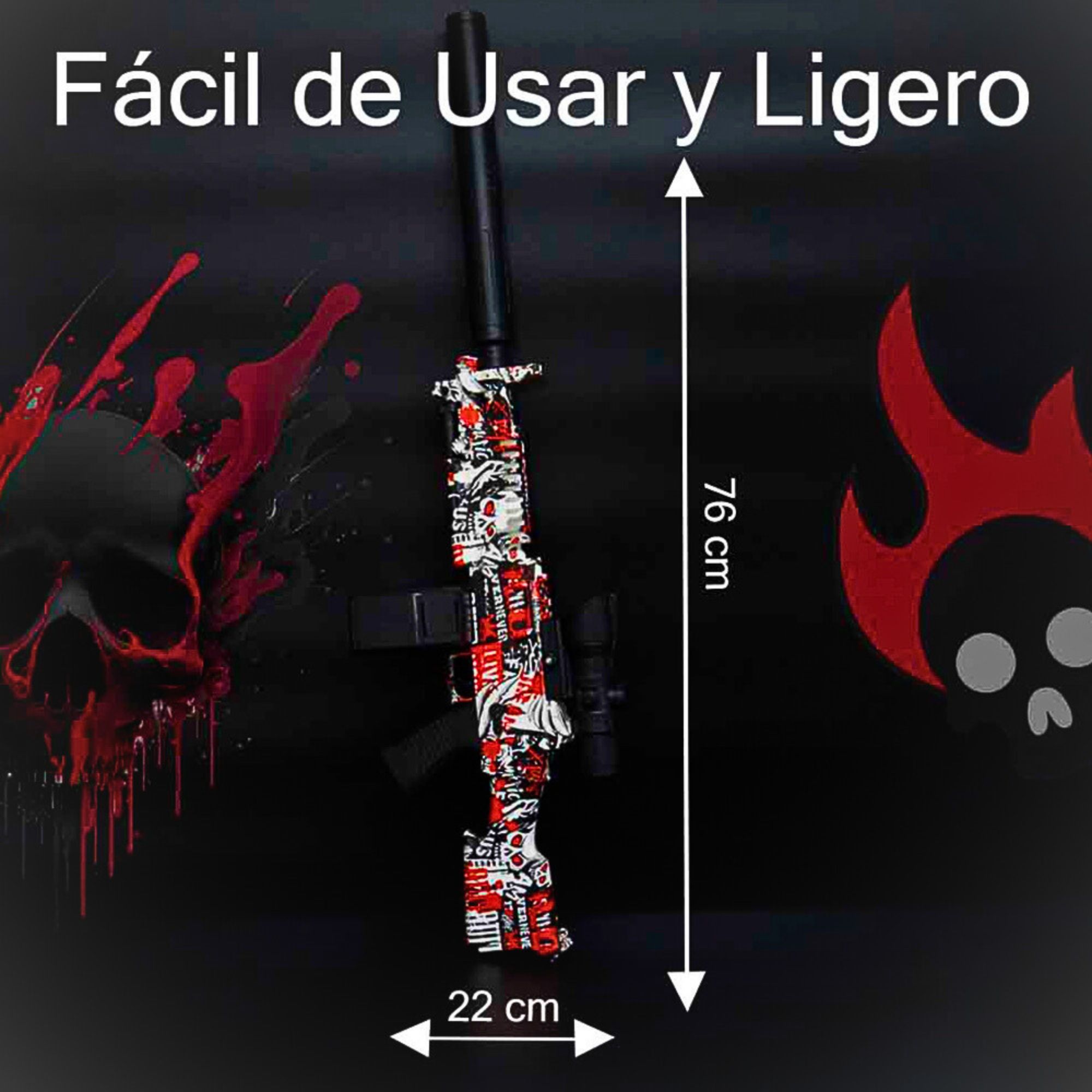 Foto 7 pulgar | Rifle De Hidrogel Para Jugar Al Aire Libre, Juguete De Disparo Eléctrico Automático Rojo