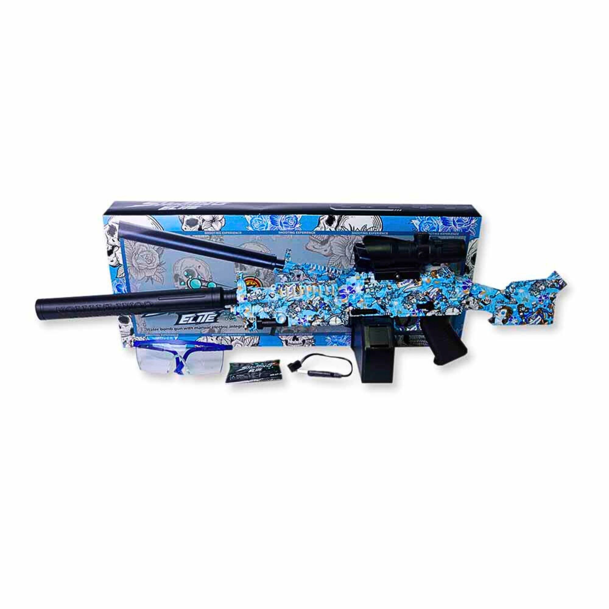 Rifle De Hidrogel Para Jugar Al Aire Libre, Juguete De Disparo Eléctrico Automático Azul $699