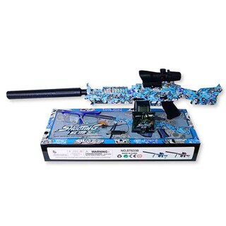 Foto 2 | Rifle De Hidrogel Para Jugar Al Aire Libre, Juguete De Disparo Eléctrico Automático Azul