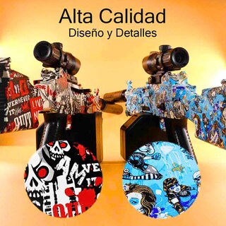 Foto 3 | Rifle De Hidrogel Para Jugar Al Aire Libre, Juguete De Disparo Eléctrico Automático Azul