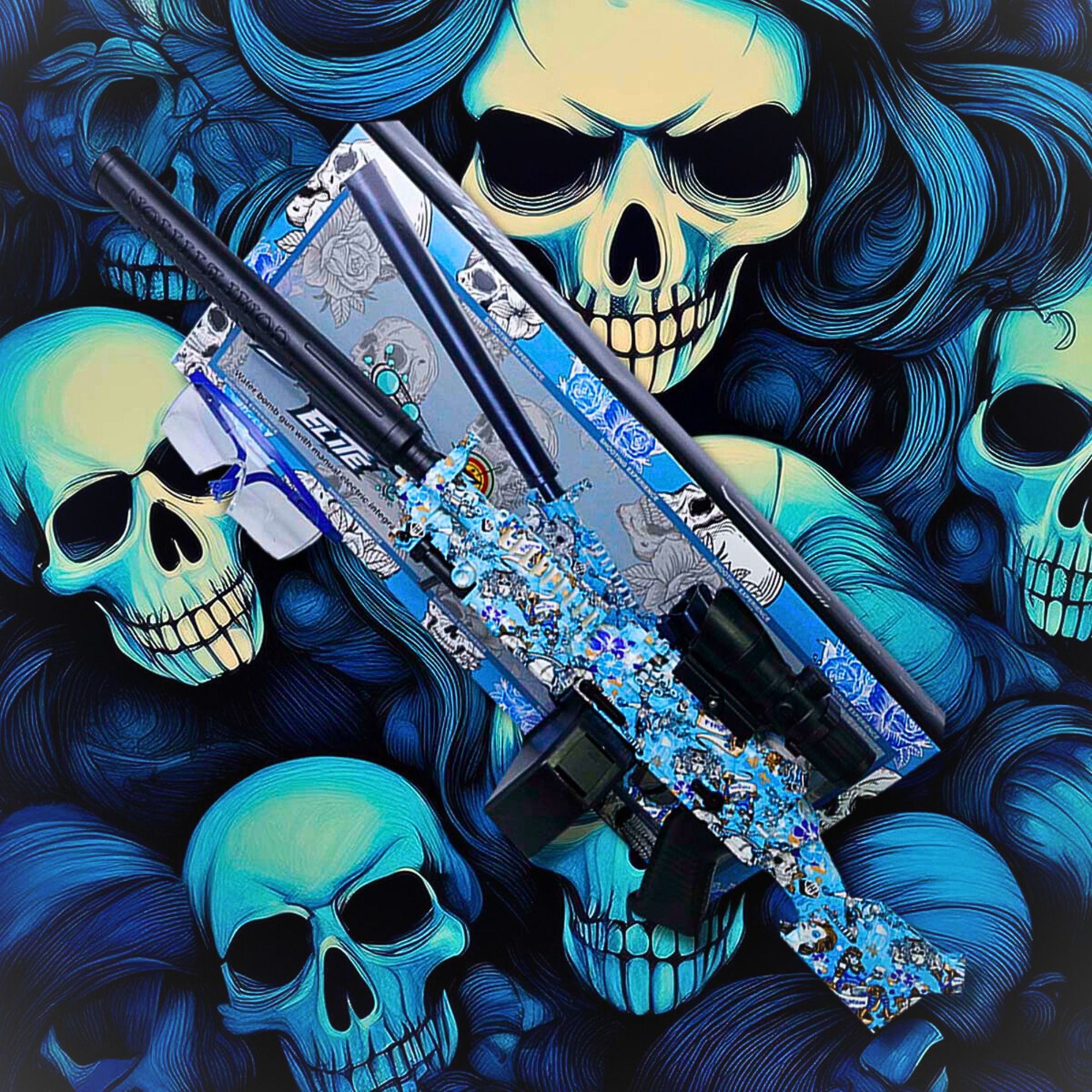 Foto 5 pulgar | Rifle De Hidrogel Para Jugar Al Aire Libre, Juguete De Disparo Eléctrico Automático Azul
