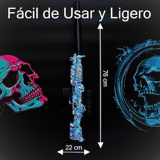 Foto 5 | Rifle De Hidrogel Para Jugar Al Aire Libre, Juguete De Disparo Eléctrico Automático Azul